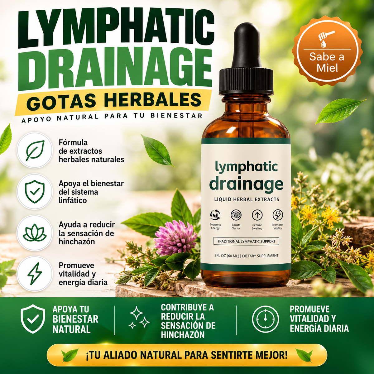 Lymphatic Balance Drops 🍃  Bienestar natural en cada gota, siéntete ligero y renueva tu rutina